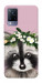 Чехол Raccoon in flowers для Vivo V21