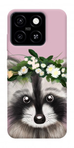 Чехол Raccoon in flowers для ZTE Blade A55 4G