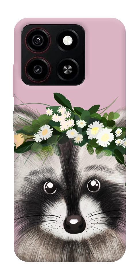 Чехол Raccoon in flowers для ZTE Blade A35 4G