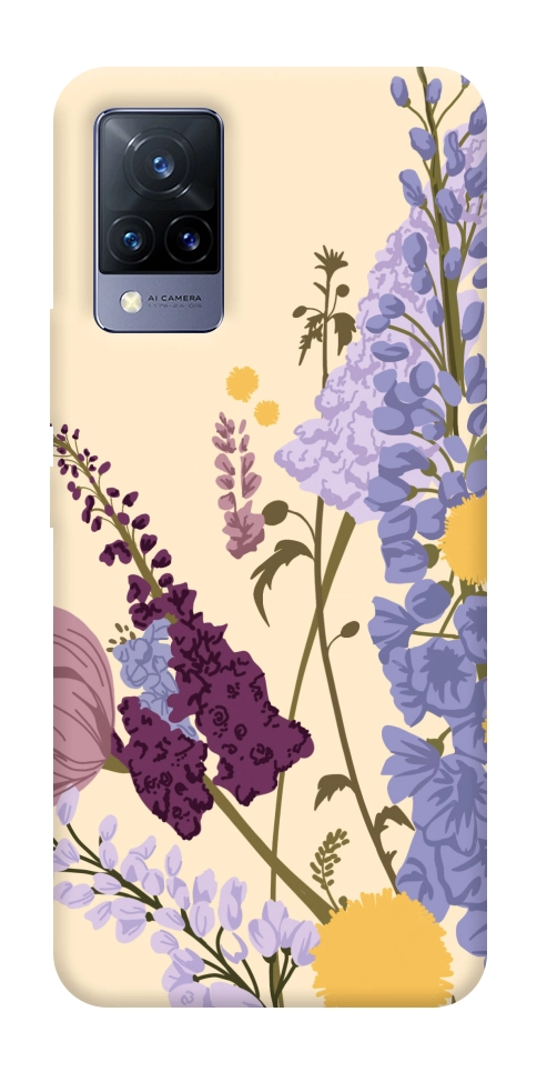 Чехол Flowers art для Vivo V21