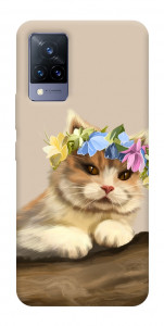 Чехол Cat in flowers для Vivo V21