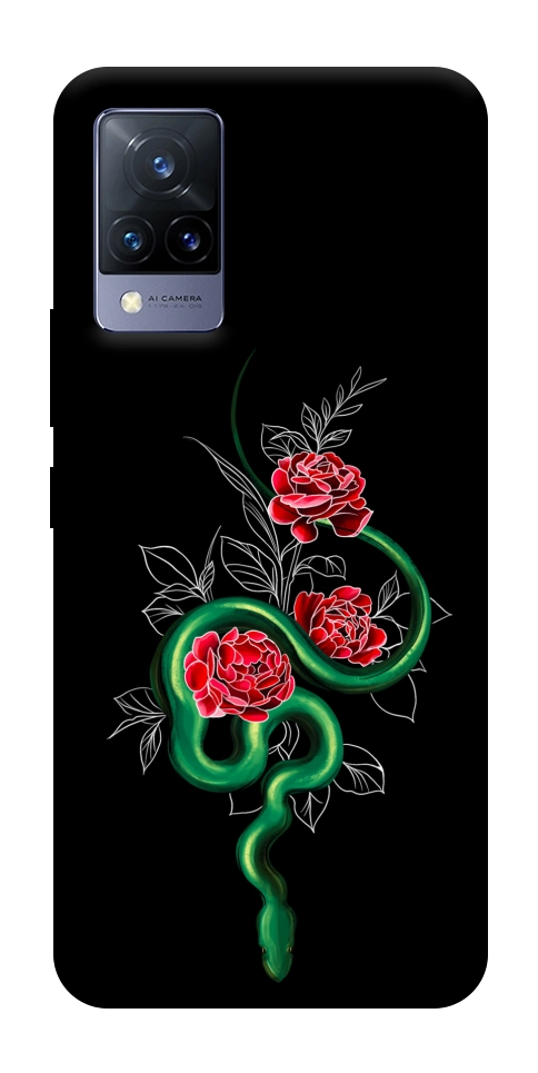 Чехол Snake in flowers для Vivo V21