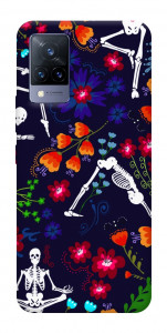 Чехол Yoga skeletons для Vivo V21