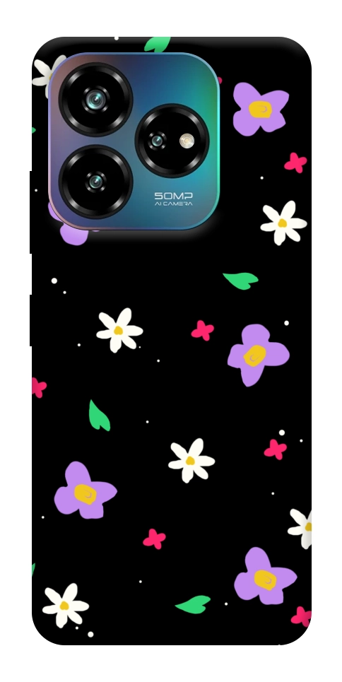Чехол Цветы и лепестки для ZTE Nubia V60