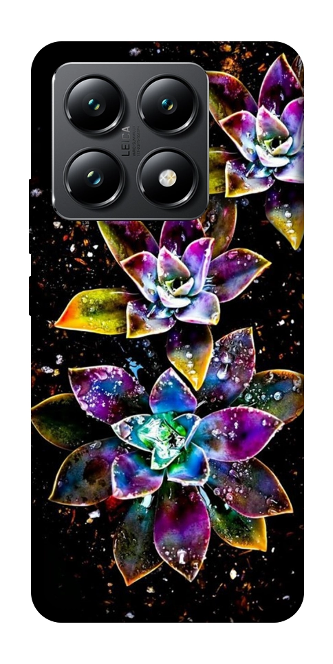 Чохол Flowers on black для Xiaomi 14T