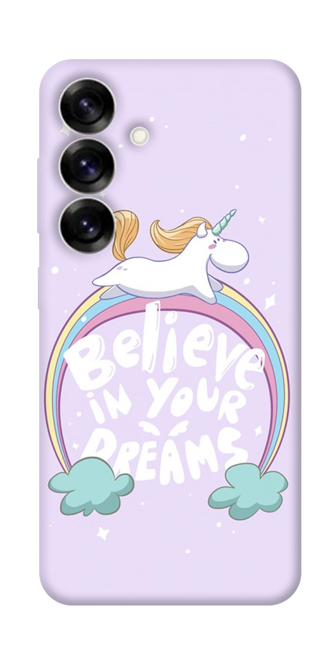 Чохол Believe in your dreams unicorn для Galaxy S25