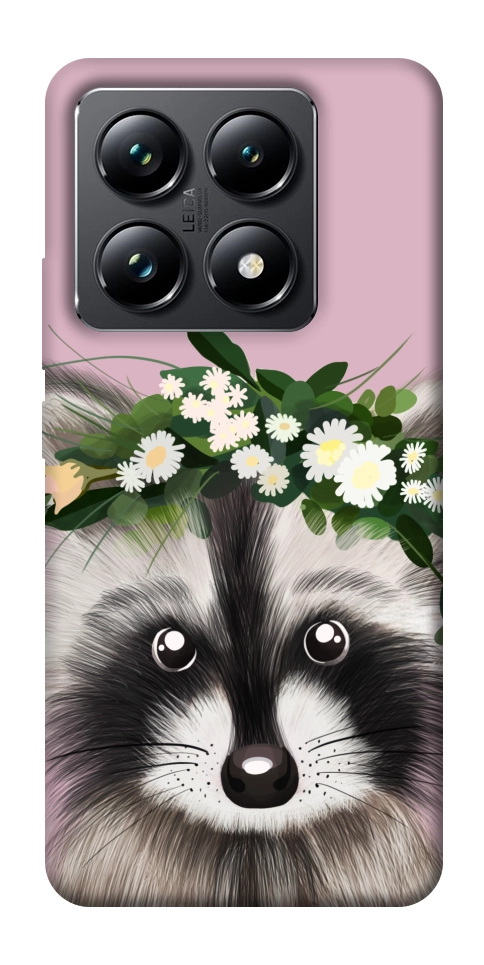 Чехол Raccoon in flowers для Xiaomi 14T Pro