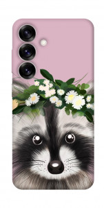 Чохол Raccoon in flowers для Galaxy S25