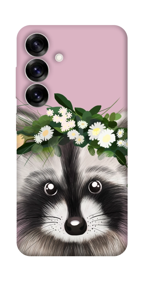 Чехол Raccoon in flowers для Galaxy S25+