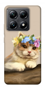 Чохол Cat in flowers для Xiaomi 14T Pro