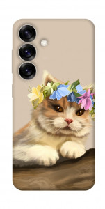 Чехол Cat in flowers для Galaxy S25