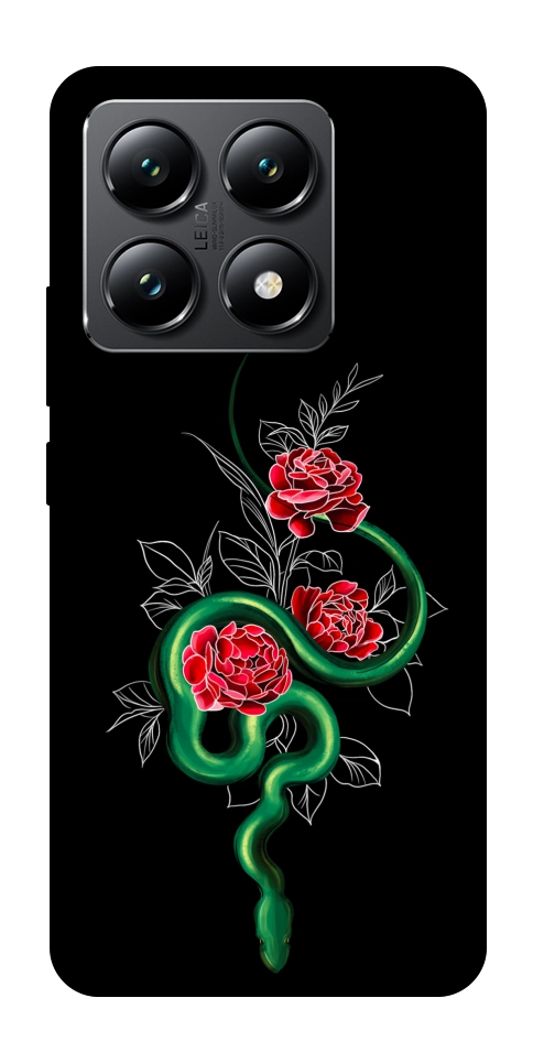 Чохол Snake in flowers для Xiaomi 14T