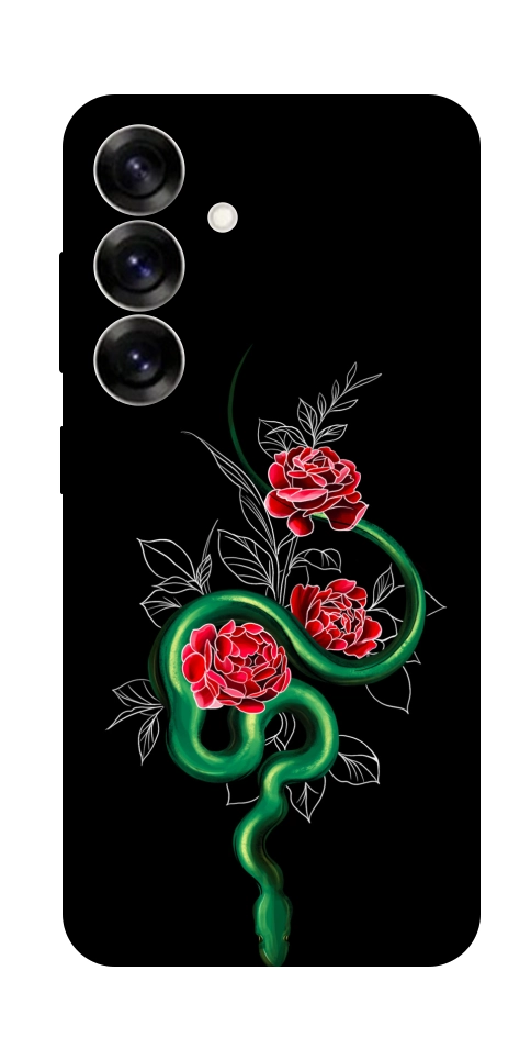 Чехол Snake in flowers для Galaxy S25