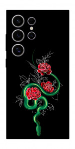 Чохол Snake in flowers для Galaxy S25 Ultra