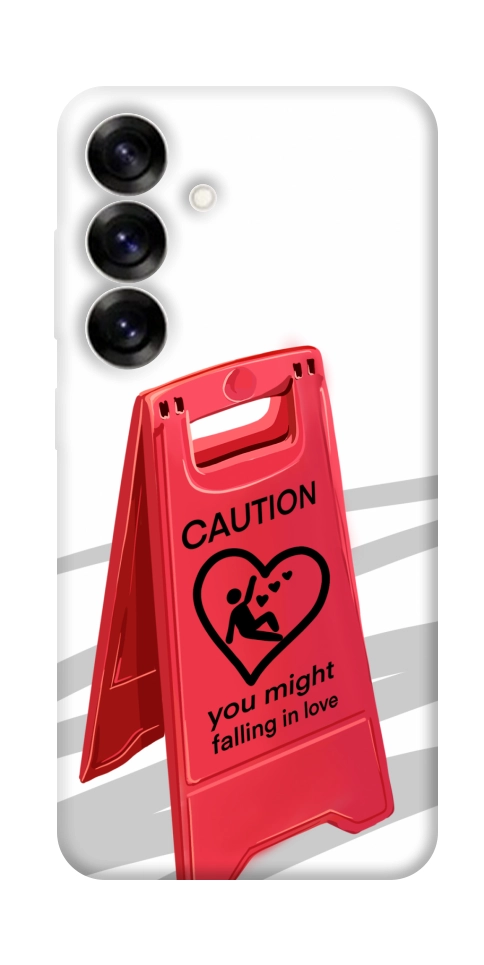 Чохол Caution falling in love для Galaxy S25+