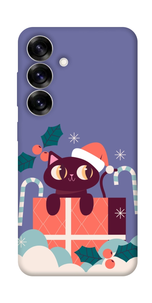 Чохол Christmas cat для Galaxy S25