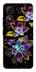 Чехол Flowers on black для ZTE Blade A34 4G