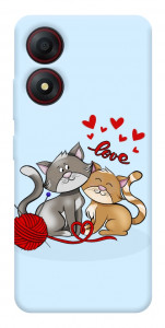 Чохол Два коти Love для ZTE Blade A34 4G