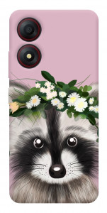 Чехол Raccoon in flowers для ZTE Blade A34 4G