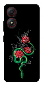 Чохол Snake in flowers для ZTE Blade A34 4G