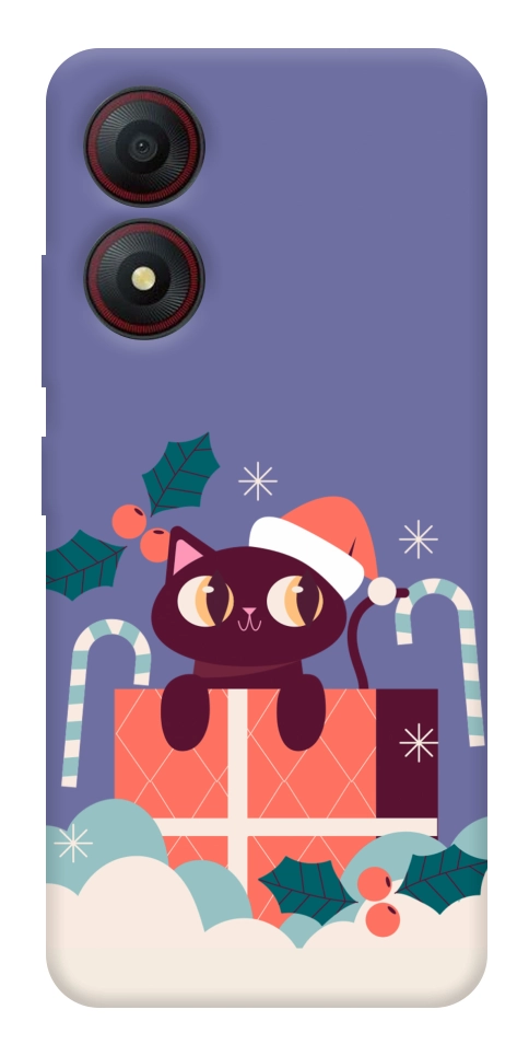 Чехол Christmas cat для ZTE Blade A34 4G