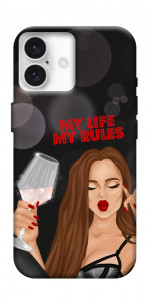 Чехол My life my rules для iPhone 16