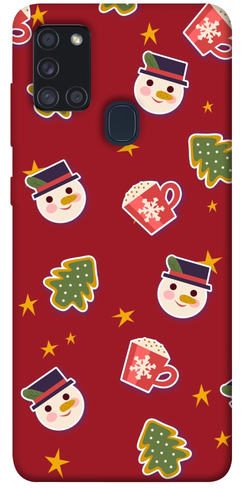 Чехол Christmas pattern для Galaxy A21s (2020)