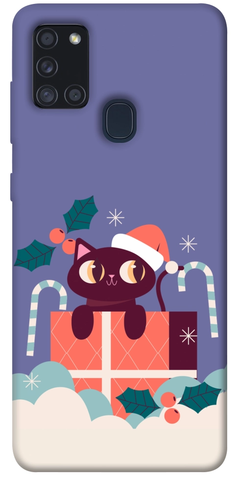 Чехол Christmas cat для Galaxy A21s (2020)