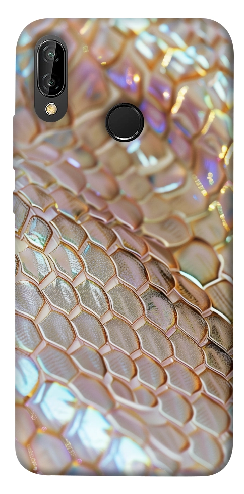 Чехол Gold snake skin для Huawei P20 Lite