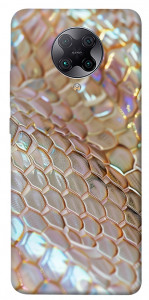 Чехол Gold snake skin для Xiaomi Poco F2 Pro