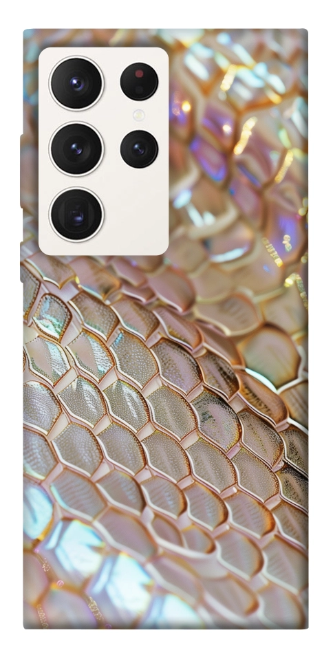 Чохол Gold snake skin для Galaxy S23 Ultra