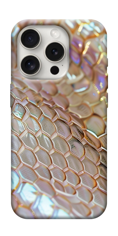 Чохол Gold snake skin для iPhone 16 Pro Max