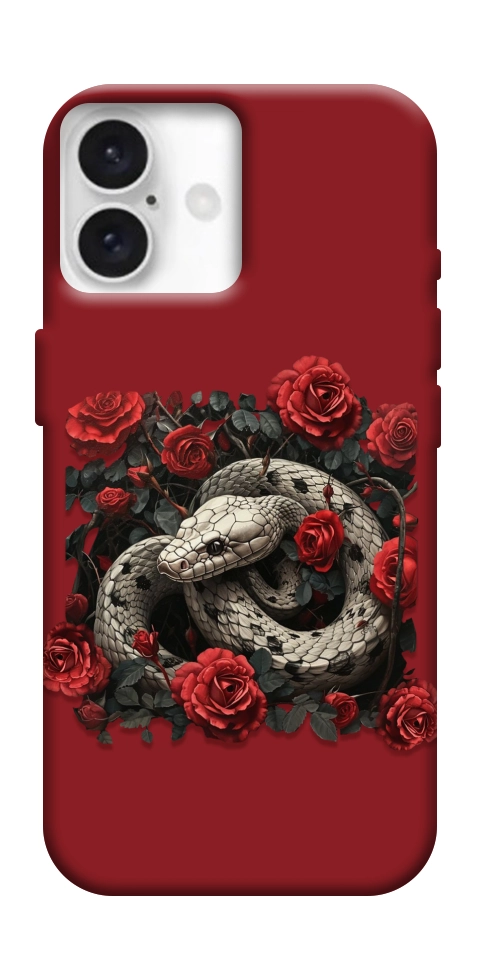 Чехол Roses snake для iPhone 16 Plus