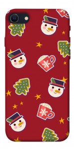 Чехол Christmas pattern для iPhone SE (2022)