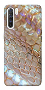 Чехол Gold snake skin для Oppo Reno 3