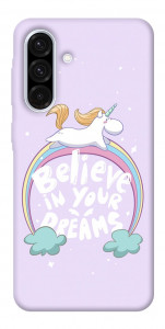 Чохол Believe in your dreams unicorn для Galaxy A56 5G