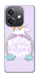 Чохол Believe in your dreams unicorn для Oppo A3 4G