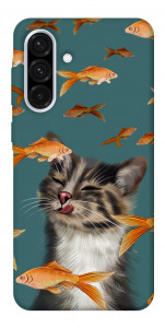 Чохол Cat with fish для Galaxy A56 5G