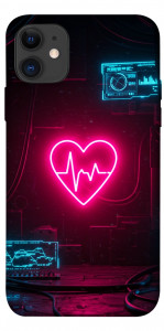 Чехол Neon heart для iPhone 11