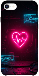 Чехол Neon heart для iPhone SE (2020)