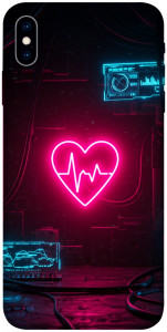 Чехол Neon heart для iPhone X