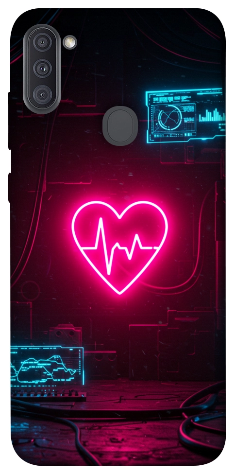 Чехол Neon heart для Galaxy A11 (2020)