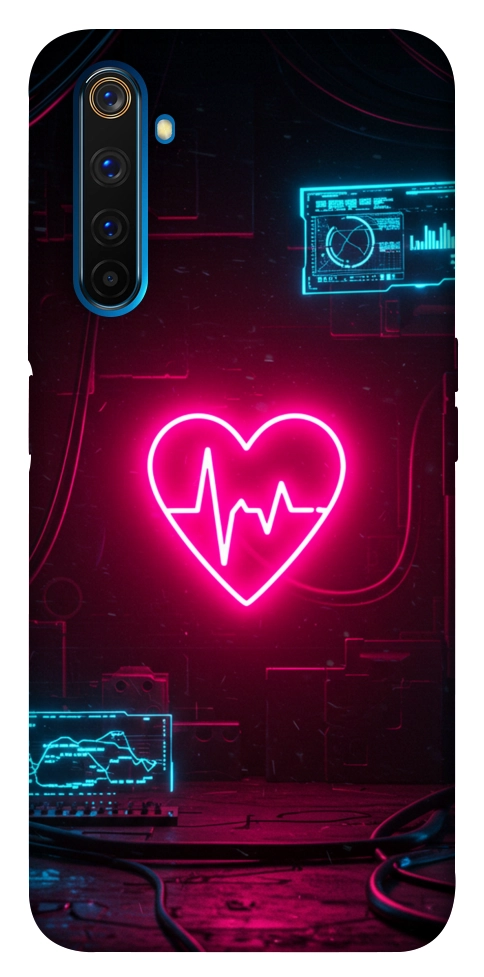 Чохол Neon heart для Realme 6 Pro