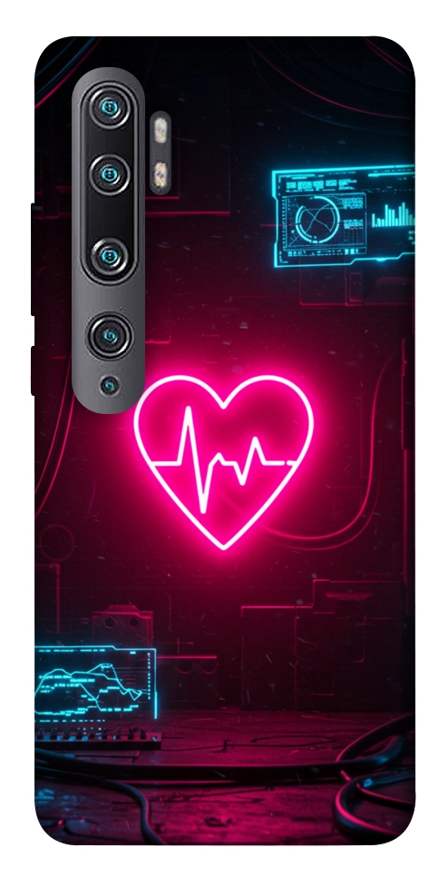 Чехол Neon heart для Xiaomi Mi Note 10