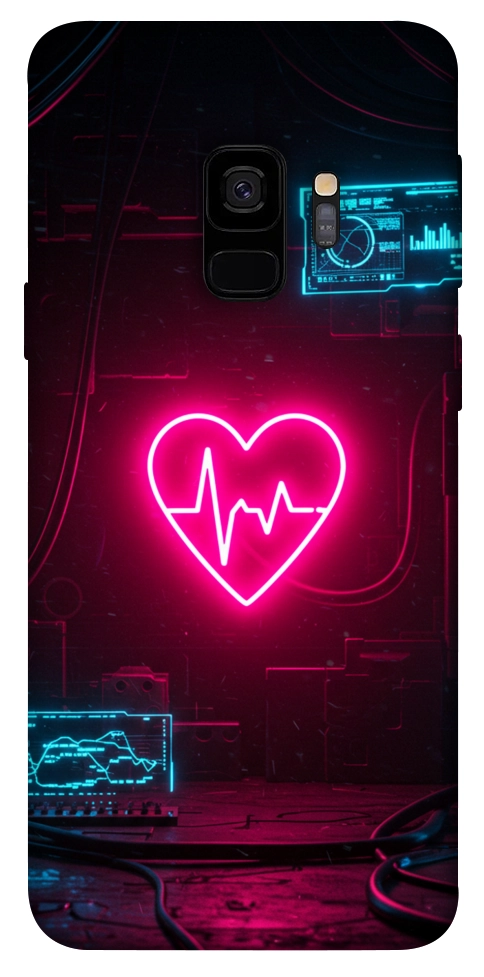 Чехол Neon heart для Galaxy S9