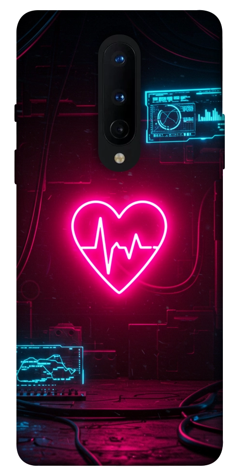 Чехол Neon heart для OnePlus 8