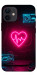 Чохол Neon heart для iPhone 12 mini