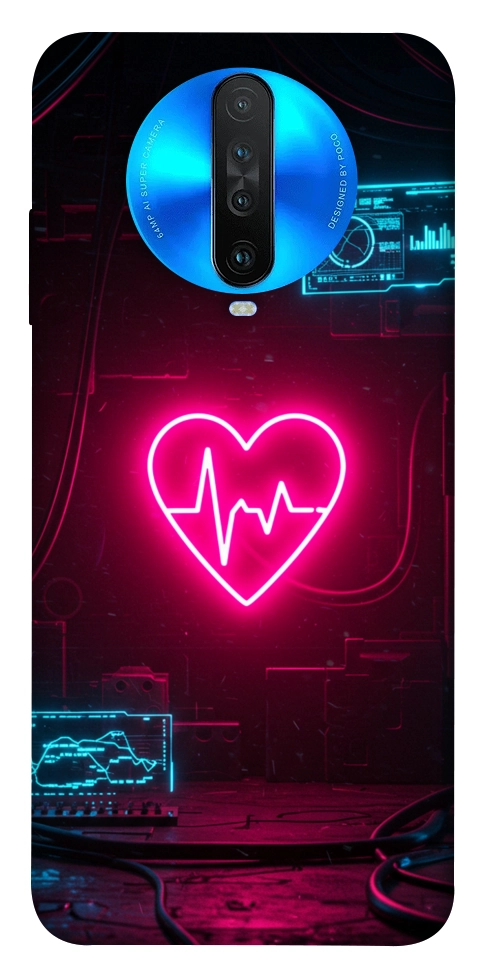 Чехол Neon heart для Xiaomi Redmi K30