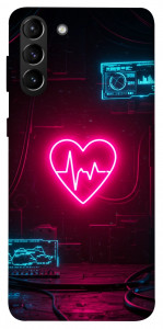 Чохол Neon heart для Galaxy S21+