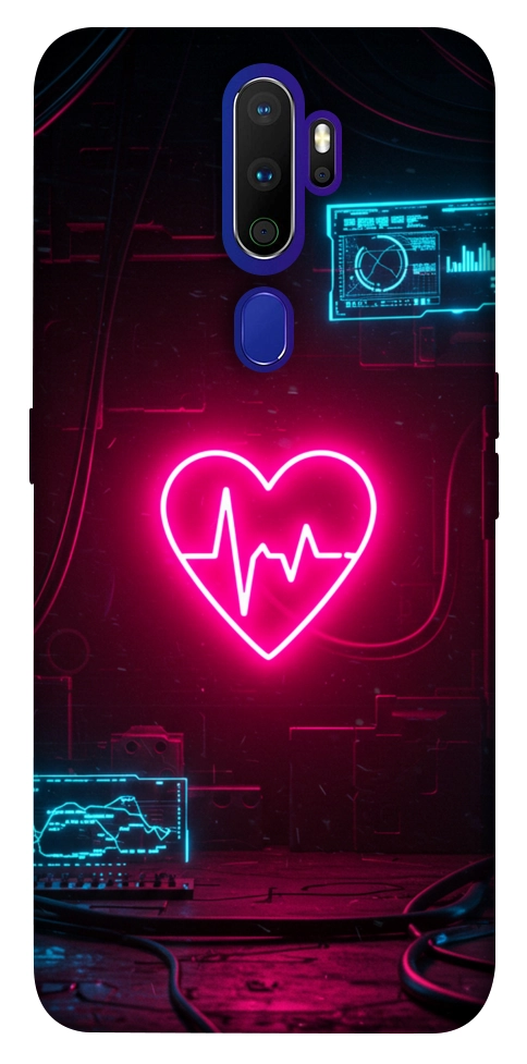 Чохол Neon heart для Oppo A9 (2020)